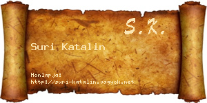 Suri Katalin névjegykártya