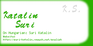 katalin suri business card